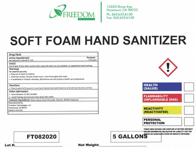Soft Foam Hand Sanitizer (Soft Foam)
